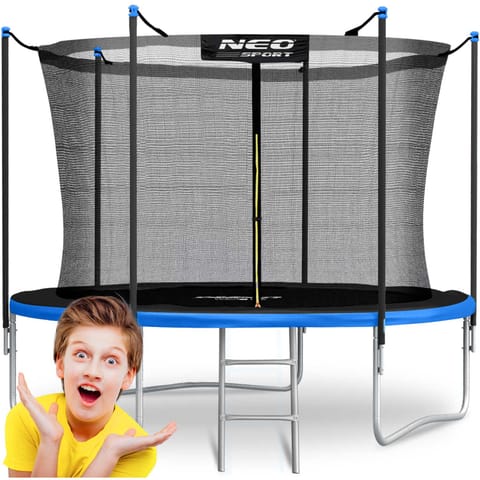 ⁨Trampolina ogrodowa 8ft/252cm z siatką wewnętrzną i drabinką Neo-Sport⁩ w sklepie Wasserman.eu