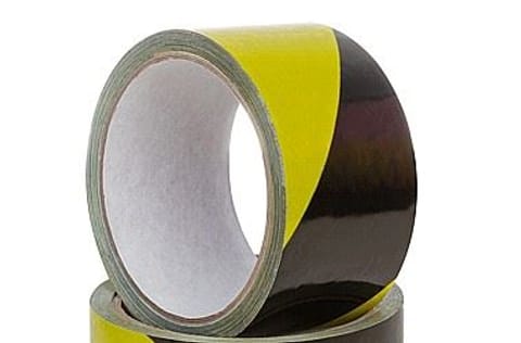 ⁨Taśma ostrzegawcza żółto/czarna 80mm x 100m⁩ w sklepie Wasserman.eu