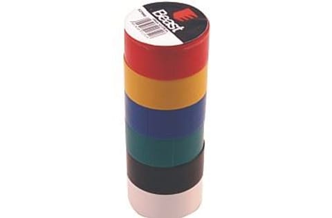 Taśma izolacyjna kolorowa 19mm x 5m 6 sztuk w sklepie Wasserman.eu