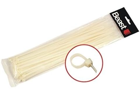 ⁨Opaski zaciskowe kablowe nylon białe 190x4,7 mm 50 sztuk⁩ w sklepie Wasserman.eu