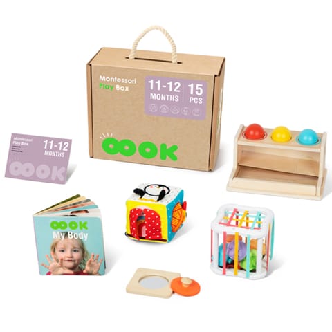 ⁨TOOKY TOY Box Pudełko XXL Montessori Edukacyjne 5w1 Sensoryczne 11-12 Mies⁩ w sklepie Wasserman.eu