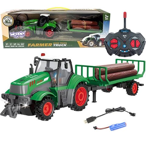 ⁨WOOPIE Traktor z Przyczepą na Pilota Sterowany RC - Skala 1:24⁩ w sklepie Wasserman.eu