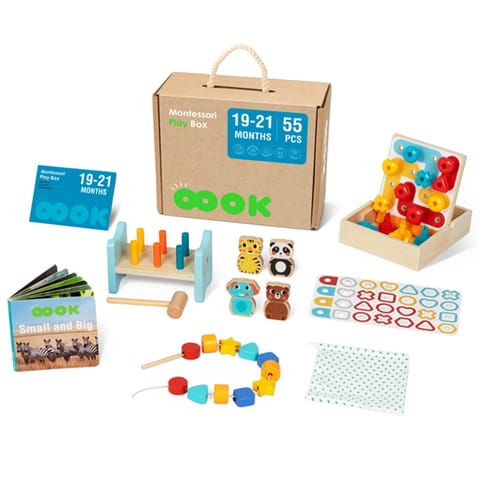 ⁨TOOKY TOY Box Pudełko XXL Montessori Edukacyjne 7w1 Sensoryczne 19-21 Mies.⁩ w sklepie Wasserman.eu