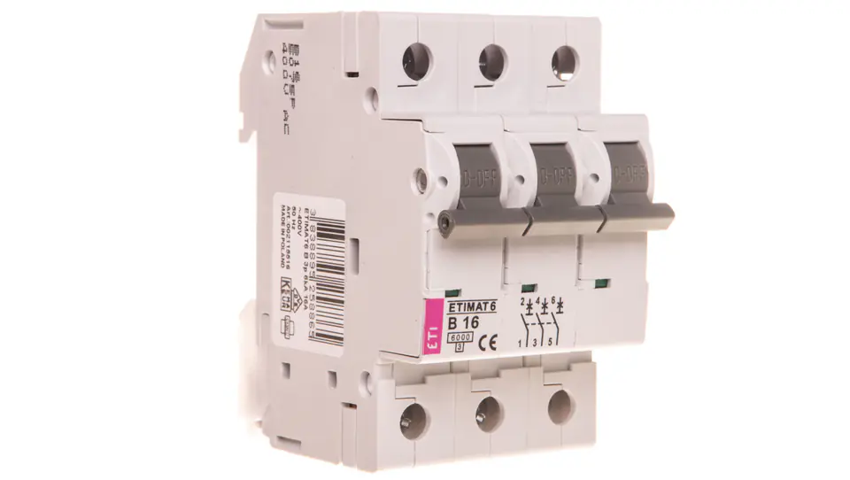 ⁨Circuit breaker 3P B 16A 6kA AC ETIMAT 6 002115516⁩ at Wasserman.eu