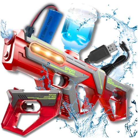 ⁨PISTOLET NA WODĘ ELEKTRYCZNY AUTOMATYCZNY KARABIN WODNY 2W1 AKUMULATOR CZERWONY⁩ w sklepie Wasserman.eu