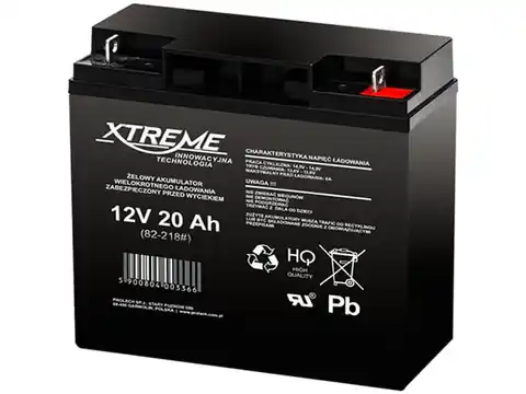 ⁨Akumulator żelowy 12V 20Ah Xtreme bezobsługowy 82-218⁩ w sklepie Wasserman.eu