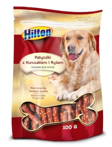 ⁨HILTON Chicken and rice sticks - dog treat - 100g⁩ at Wasserman.eu