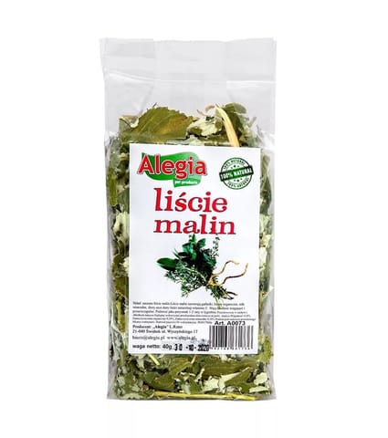 ⁨ALEGIA Raspberry leaves - treat for rodents and rabbits - 40g⁩ at Wasserman.eu