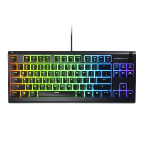 ⁨SteelSeries | Gaming Keyboard | Apex 3 Tenkeyless | Black | Gaming keyboard | Wired | RGB LED light | NORD | Whisper-Quiet Switches⁩ at Wasserman.eu