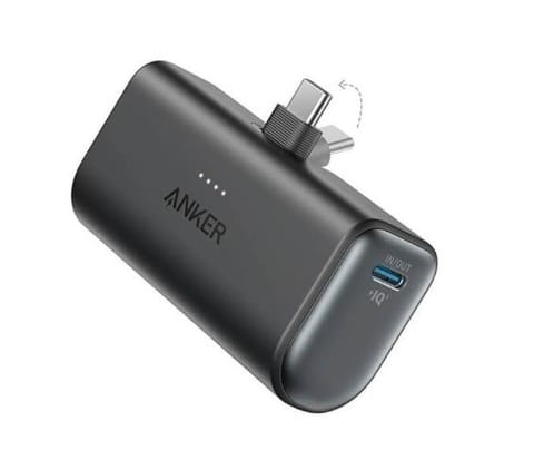 ⁨Powerbank Anker Nano 5000mAh 22.5W z wbudowanym złączem USB-C czarny⁩ w sklepie Wasserman.eu