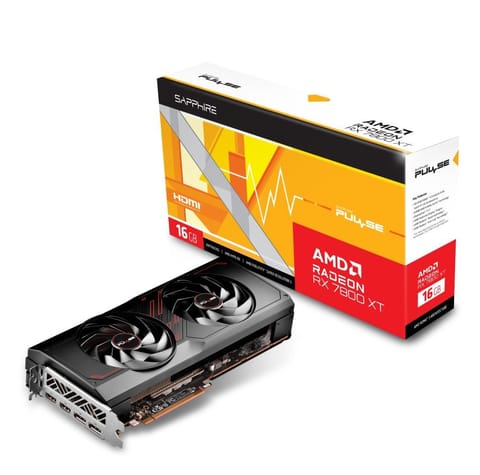 ⁨SAPPHIRE Radeon RX 7800 XT PULSE GAMING OC 16GB GDDR6 DUAL graphics card⁩ at Wasserman.eu