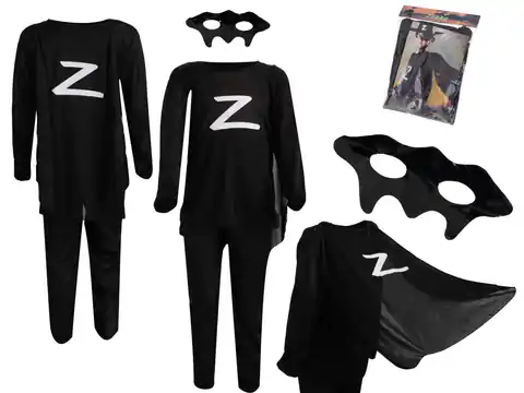 ⁨Kostium strój Zorro rozmiar S 95-110cm⁩ w sklepie Wasserman.eu
