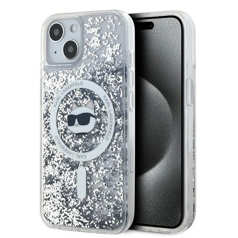 ⁨Karl Lagerfeld KLHMP13MLGCHSGH iPhone 13 6.1" hardcase transparent Liquid Glitter Choupette Head Magsafe⁩ w sklepie Wasserman.eu