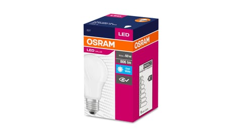 ⁨PS LED bulb Value Osram/Ledvance 8.5 W, 4000 K, 806 lm, 200°. (1LM)⁩ at Wasserman.eu