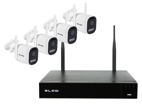⁨Zestaw monitoringu WiFi Blow 4x5MP z dyskiem 1TB  BL-W5BP4⁩ w sklepie Wasserman.eu