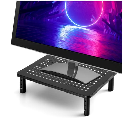 ⁨Podstawka pod monitor laptop MULING czarna + szuflada⁩ w sklepie Wasserman.eu