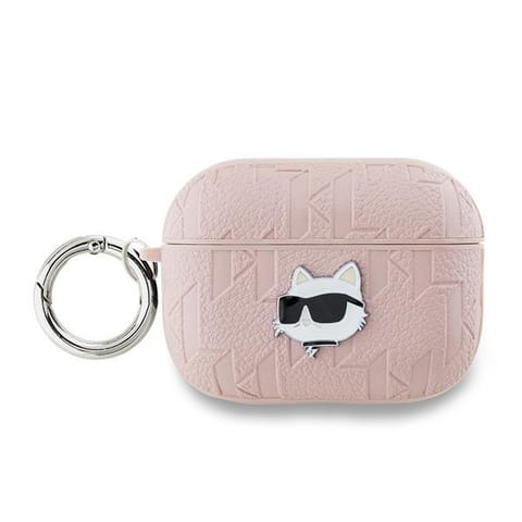 ⁨Karl Lagerfeld KLAP2PGCHPP AirPods Pro 2 (2022/2023) cover różowy/pink Monogram Choupette Head⁩ w sklepie Wasserman.eu