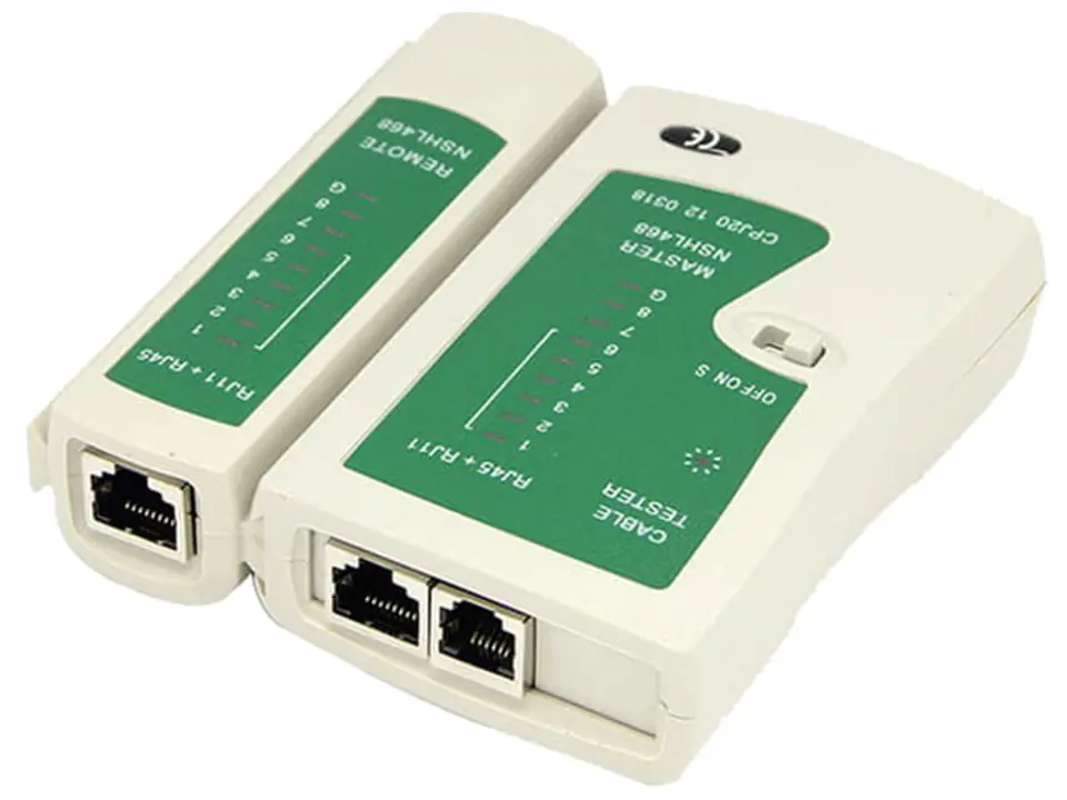 ⁨RJ45, RJ11, RJ12 network cable tester NAR0164⁩ at Wasserman.eu