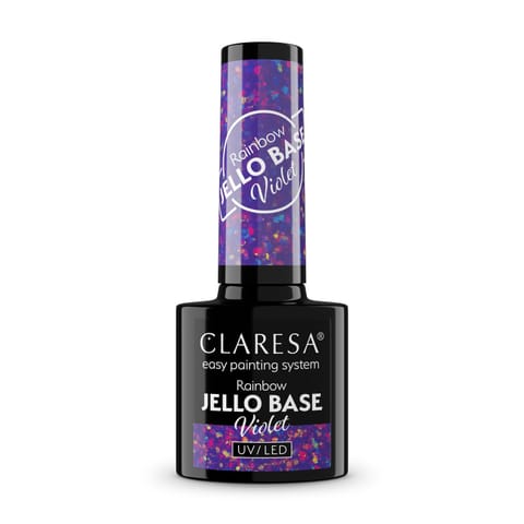 ⁨CLARESA Rainbow Jello Base Baza hybrydowa - Violet 5 g⁩ w sklepie Wasserman.eu