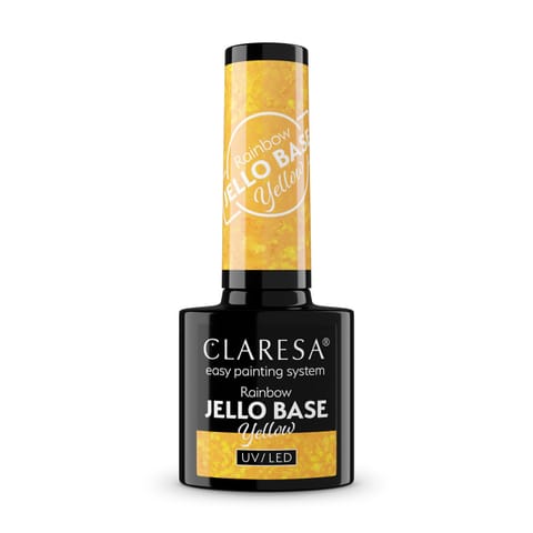 ⁨CLARESA Rainbow Jello Base Baza hybrydowa - Yellow 5 g⁩ w sklepie Wasserman.eu