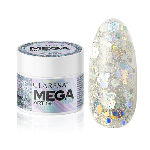 CLARESA N Żel do zdobień - Megastar Silver Flick 10 g w sklepie Wasserman.eu