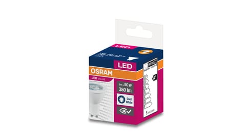 ⁨Żarówka LED VALUE PAR16 50 GU10 4,5W 350lm 4000K 840 36st. 4058075198616⁩ w sklepie Wasserman.eu