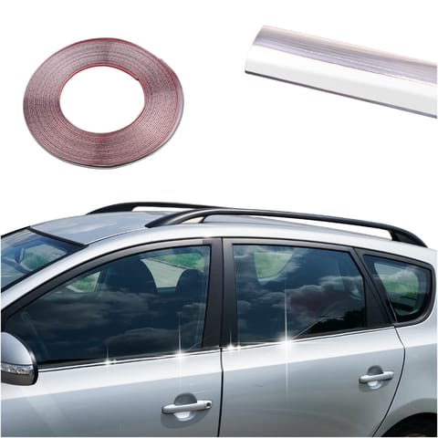 ⁨Chrome strip decorative self-adhesive for car 15mm x 15m⁩ at Wasserman.eu