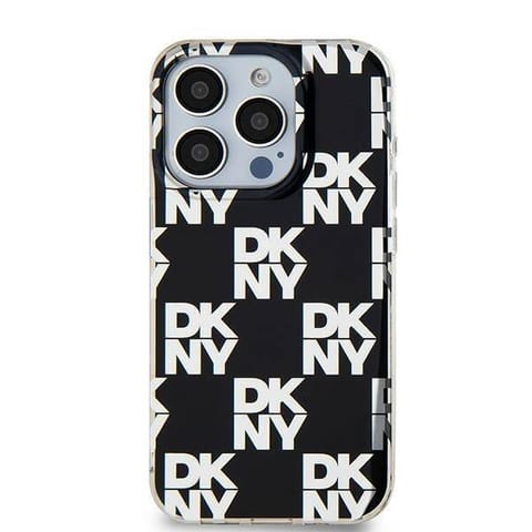 ⁨Oryginalne Etui IPHONE 13 / 14 / 15 DKNY Hardcase IML Checkered Mono Pattern (DKHCP15SHDLCEK) czarne⁩ w sklepie Wasserman.eu