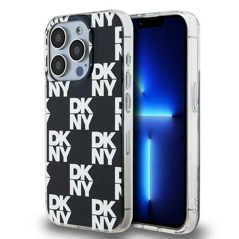 ⁨Oryginalne Etui APPLE IPHONE 15 PRO MAX DKNY Hardcase IML Checkered Mono Pattern (DKHCP15XHDLCEK) czarne⁩ w sklepie Wasserman.eu