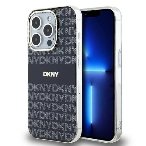 ⁨Oryginalne Etui IPHONE 13 PRO DKNY Hardcase IML Mono & Stripe MagSafe (DKHMP13LHRHSEK) czarne⁩ w sklepie Wasserman.eu