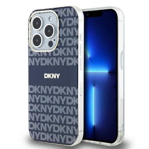 ⁨Oryginalne Etui APPLE IPHONE 15 PRO DKNY Hardcase IML Mono & Stripe MagSafe (DKHMP15LHRHSEB) niebieskie⁩ w sklepie Wasserman.eu