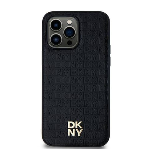 ⁨Oryginalne Etui SAMSUNG GALAXY S24 ULTRA DKNY Hardcase Leather Pattern Metal Logo MagSafe (DKHMS24LPSHRPSK) czarne⁩ w sklepie Wasserman.eu