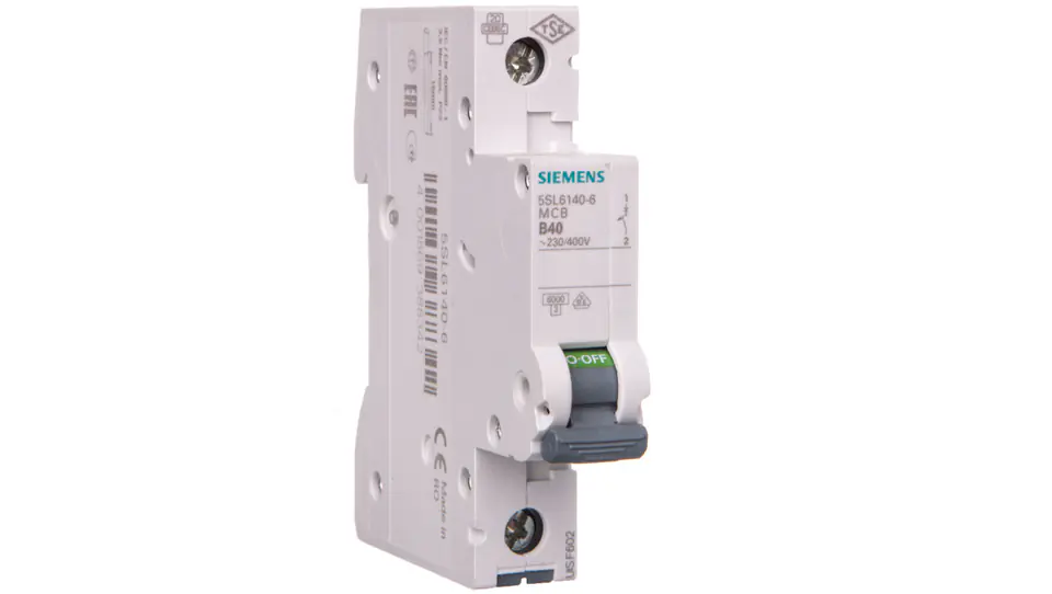 ⁨Circuit Breaker 1P B 40A 6kA AC 5SL6140-6⁩ at Wasserman.eu