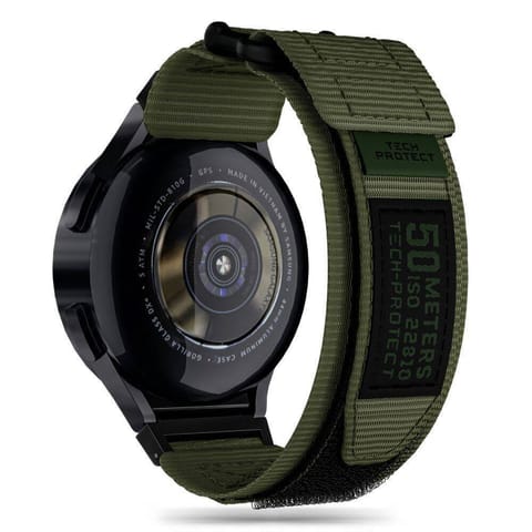 ⁨Pasek do SAMSUNG GALAXY WATCH 4 / 5 / 5 PRO / 6 Tech-Protect Scout Pro Military Green ciemnozielone⁩ w sklepie Wasserman.eu