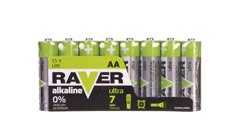 ⁨Bateria alkaliczna LR6 / AA 1,5V RAVER ULTRA B79218 /opakowanie 8szt./⁩ w sklepie Wasserman.eu