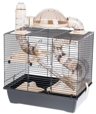 ⁨INTER-ZOO Rocky + Terrace beige - cage for a hamster⁩ at Wasserman.eu