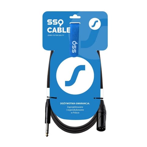 ⁨SSQ JSXM10 - XLR male - Jack stereo 6,3 mm cable , 10 m⁩ at Wasserman.eu