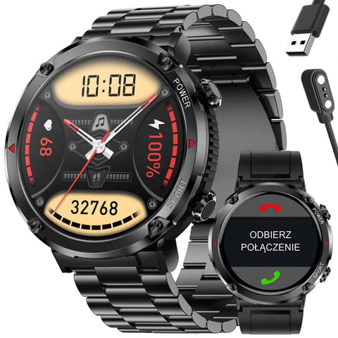 ⁨SMARTWATCH MĘSKI GRAVITY GT21-1 - BLUETOOTH CALL, DODATKOWY PASEK (sg025a)⁩ w sklepie Wasserman.eu