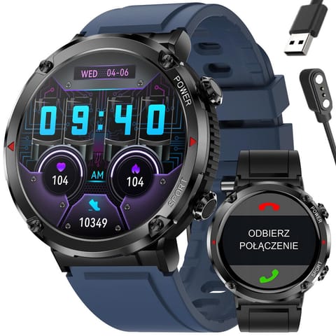 ⁨SMARTWATCH MĘSKI GRAVITY GT21-5 - BLUETOOTH CALL, DODATKOWY PASEK (sg025e)⁩ w sklepie Wasserman.eu