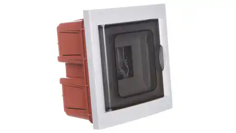 ⁨Modular switchgear 1x4 flush-mounted transp doors. 630 IP40 Series 154x160x80 Grey EC63004⁩ at Wasserman.eu