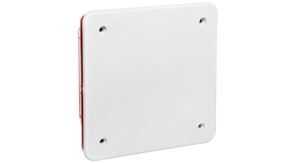 ⁨Flush-mounted box with cover series 350 92x92x45 red-white EC350C1⁩ at Wasserman.eu