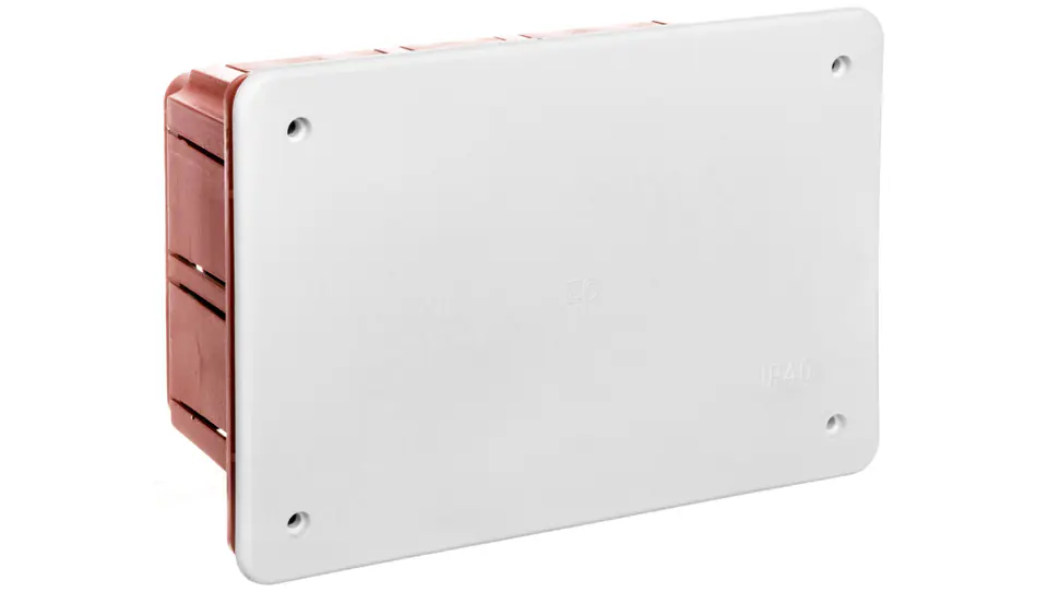 ⁨Puszka podtynkowa z pokrywą seria 350 152x100x70 czerwony-biały EC350C4⁩ w sklepie Wasserman.eu