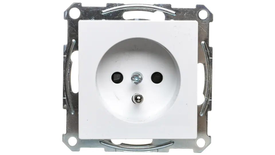 ⁨Merten System M Single socket z/u 16A IP20 with apertures white MTN2600-0325⁩ at Wasserman.eu