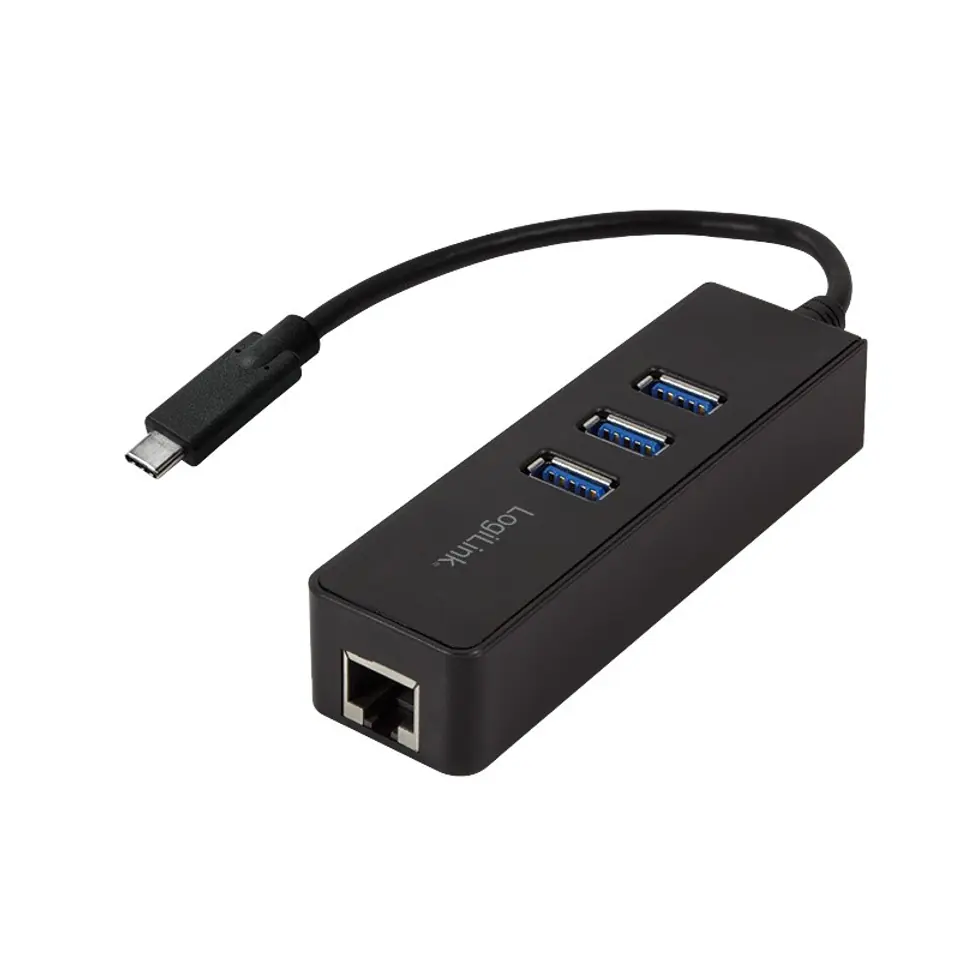 ⁨Adapter Gigabit Ethernet do USB 3.0 z hubem USB⁩ w sklepie Wasserman.eu