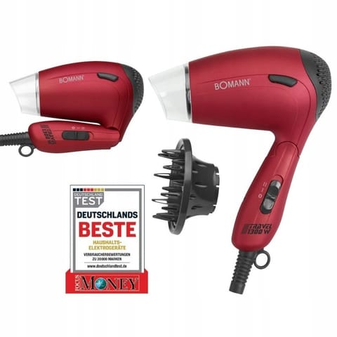 ⁨cc SUSZARKA DO WŁOSÓW BOMANN HTD 8005 CZERWONA⁩ w sklepie Wasserman.eu