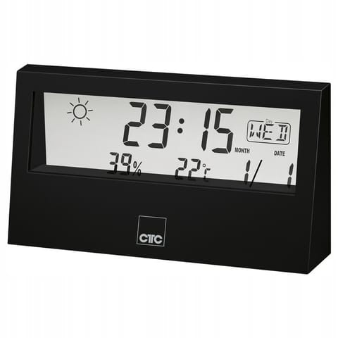 ⁨wzp STACJA POGODY CLATRONIC WSU 7022 CZARNA⁩ w sklepie Wasserman.eu