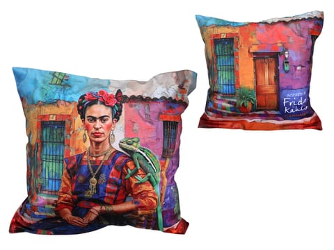 ⁨Poduszka z wypełnieniem/suwak - F. Kahlo (CARMANI)⁩ w sklepie Wasserman.eu
