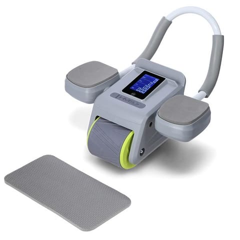 ⁨KA08 GRAY ABS AUTOMATIC ABDOMINAL MUSCLE EXERCISE WHEEL WITH LCD DISPLAY AND HMS CHARGING⁩ at Wasserman.eu