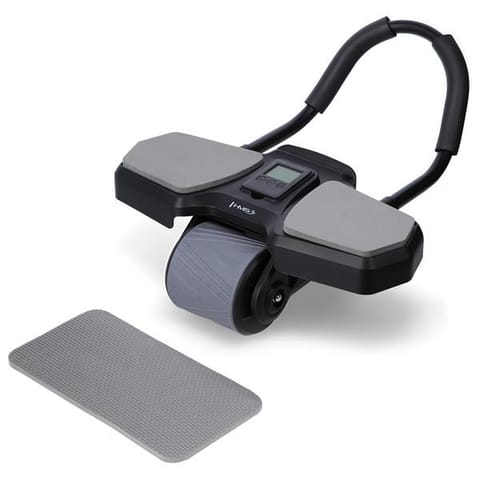 ⁨KA10 BLACK ABS WHEEL AUTOMATIC ABDOMINAL MUSCLE EXERCISE WHEEL WITH SUPPORT⁩ at Wasserman.eu