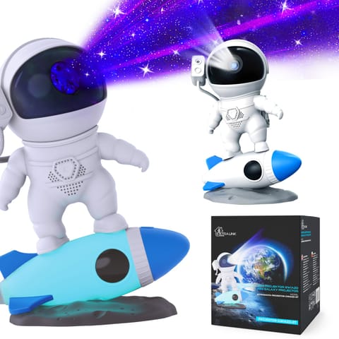 ⁨Extralink Home Star Projector with Rocket & Film | Bedside lamp, projector, glowing rocket | for children, astronaut⁩ at Wasserman.eu